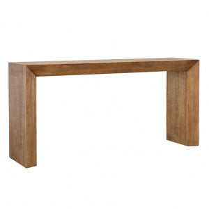 Dovetail Sonya Console Table Natl Natural Finish Solid Reclaimed Pine Wood DOV38039-NATL