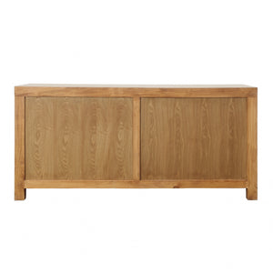 Dovetail Devina Sideboard Lt Warm Wash 4-Door Light Warm Wash Sealed Finish Reclaimed Pine Wood DOV38078-LTWW-4D
