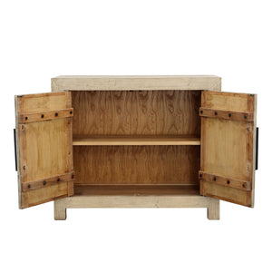 Dovetail Merwin Sideboard Light and Natural Warm Wash Finish Reclaimed Pine Wood DOV38084