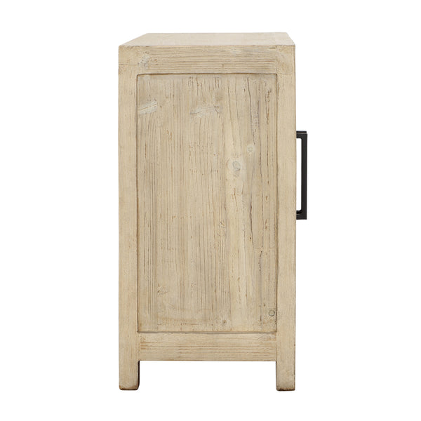 Dovetail Merwin Sideboard Light and Natural Warm Wash Finish Reclaimed Pine Wood DOV38084