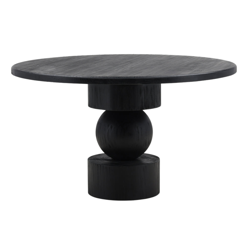 Dovetail Jareth Dining Table Matte Black Matte Black Reclaimed Pine Wood DOV38111-BLCK