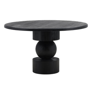 Dovetail Jareth Dining Table Matte Black Matte Black Reclaimed Pine Wood DOV38111-BLCK
