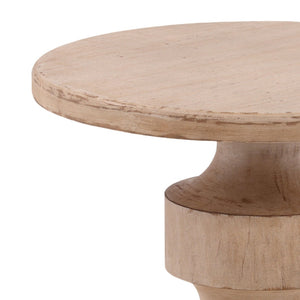 Karina Living Taryn End Table in Light Warm Wash - Rustic Reclaimed Pine Design for Versatile Living Spaces DOV38123-LTWW