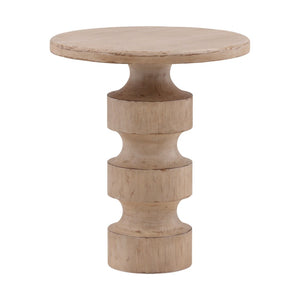 Karina Living Taryn End Table in Light Warm Wash - Rustic Reclaimed Pine Design for Versatile Living Spaces DOV38123-LTWW