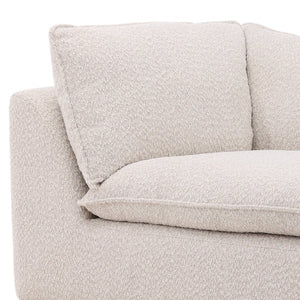 Karina Living Ramona Sofa Cream - Luxurious Chenille Upholstery, Solid Wood Frame, Perfect for Modern & Classic Decor DOV39000-CREM