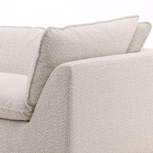 Karina Living Ramona Sofa Cream - Luxurious Chenille Upholstery, Solid Wood Frame, Perfect for Modern & Classic Decor DOV39000-CREM