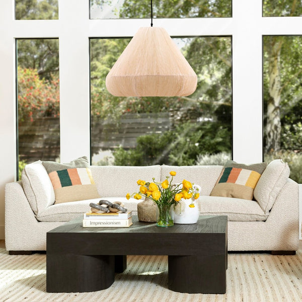 Karina Living Ramona Sofa Cream - Luxurious Chenille Upholstery, Solid Wood Frame, Perfect for Modern & Classic Decor DOV39000-CREM