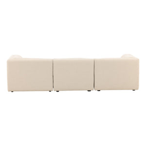 Karina Living Magda Sofa Oatmeal - Elegant Two-Tone Basketweave Upholstery for Timeless Living Room Comfort DOV39004-OATM