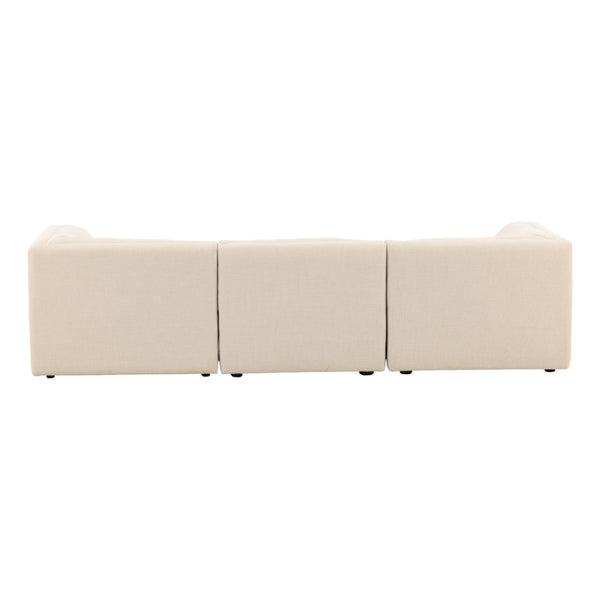 Karina Living Magda Sofa Oatmeal - Elegant Two-Tone Basketweave Upholstery for Timeless Living Room Comfort DOV39004-OATM