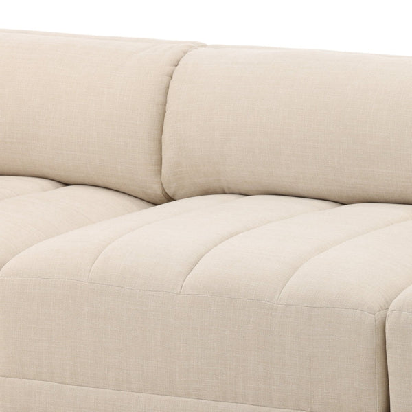 Karina Living Magda Sofa Oatmeal - Elegant Two-Tone Basketweave Upholstery for Timeless Living Room Comfort DOV39004-OATM