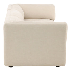 Karina Living Magda Sofa Oatmeal - Elegant Two-Tone Basketweave Upholstery for Timeless Living Room Comfort DOV39004-OATM
