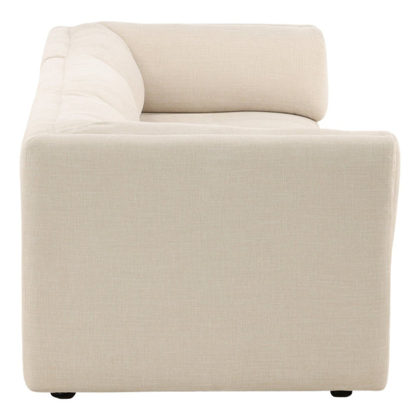 Karina Living Magda Sofa Oatmeal - Elegant Two-Tone Basketweave Upholstery for Timeless Living Room Comfort DOV39004-OATM