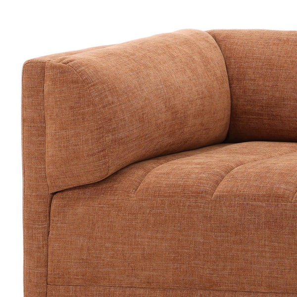 Karina Living Magda Sofa in Warm Terracotta - Stylish Two-Tone Basketweave Design for Modern Living Spaces DOV39004-TERR