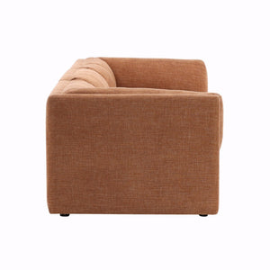 Karina Living Magda Sofa in Warm Terracotta - Stylish Two-Tone Basketweave Design for Modern Living Spaces DOV39004-TERR