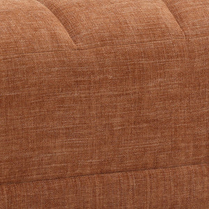 Karina Living Magda Ottoman in Warm Terracotta – Versatile Two-Tone Basketweave Fabric for Modern Living Spaces DOV39005-TERR