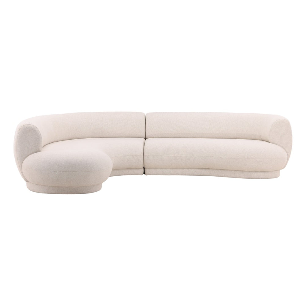 Karina Living Lake Chaise Sectional in Frio Cream – Luxurious Comfort, Stylish Design & Durable Upholstery DOV39006L-CREM