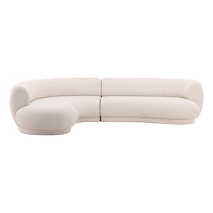 Karina Living Lake Chaise Sectional in Frio Cream – Luxurious Comfort, Stylish Design & Durable Upholstery DOV39006L-CREM