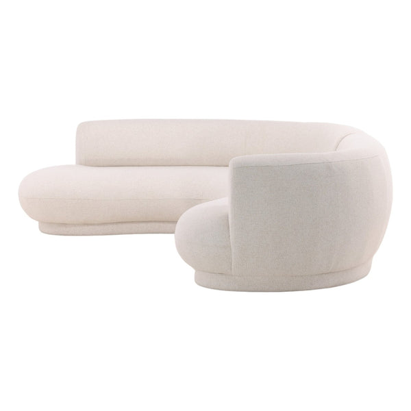 Karina Living Lake Chaise Sectional in Frio Cream – Luxurious Comfort, Stylish Design & Durable Upholstery DOV39006L-CREM