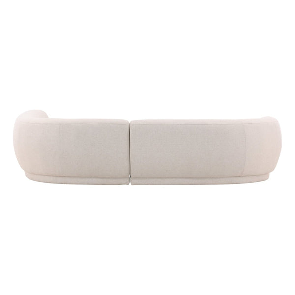 Karina Living Lake Chaise Sectional in Frio Cream - Modern Comfort with Durable Performance Fabric for Any Space DOV39006R-CREM