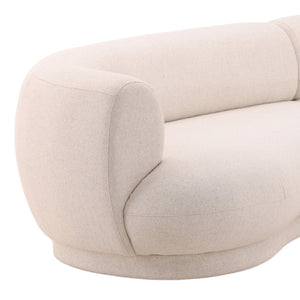 Karina Living Lake Chaise Sectional in Frio Cream - Modern Comfort with Durable Performance Fabric for Any Space DOV39006R-CREM