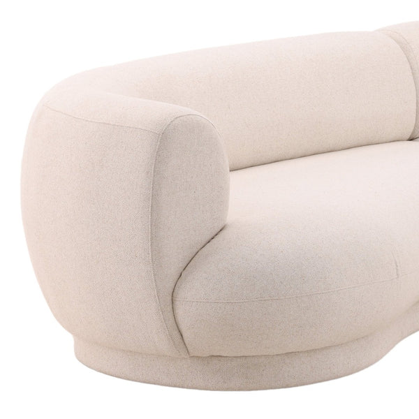 Karina Living Lake Chaise Sectional in Frio Cream - Modern Comfort with Durable Performance Fabric for Any Space DOV39006R-CREM