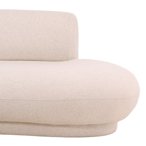 Karina Living Lake Chaise Sectional in Frio Cream - Modern Comfort with Durable Performance Fabric for Any Space DOV39006R-CREM