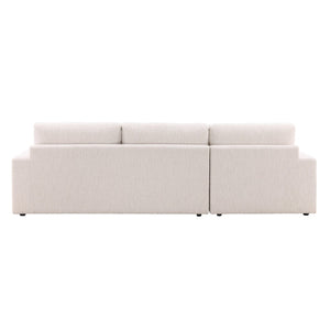 Karina Living Bryce Chaise Sectional in Elegant Ellery Cream – Plush Chenille, Timeless Design for Ultimate Comfort DOV39012L-CREM