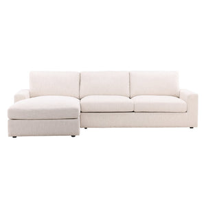 Karina Living Bryce Chaise Sectional in Elegant Ellery Cream – Plush Chenille, Timeless Design for Ultimate Comfort DOV39012L-CREM