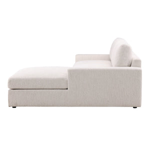 Karina Living Bryce Chaise Sectional in Elegant Ellery Cream - Plush Chenille Comfort for Modern Living Spaces DOV39012R-CREM