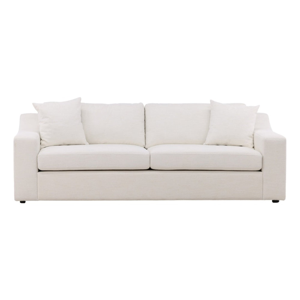 Karina Living Emma Sofa - Elegant Cream Upholstered Tweed Sofa with Comfort & Modern Design for Stylish Interiors Field Cream DOV39015-CREM