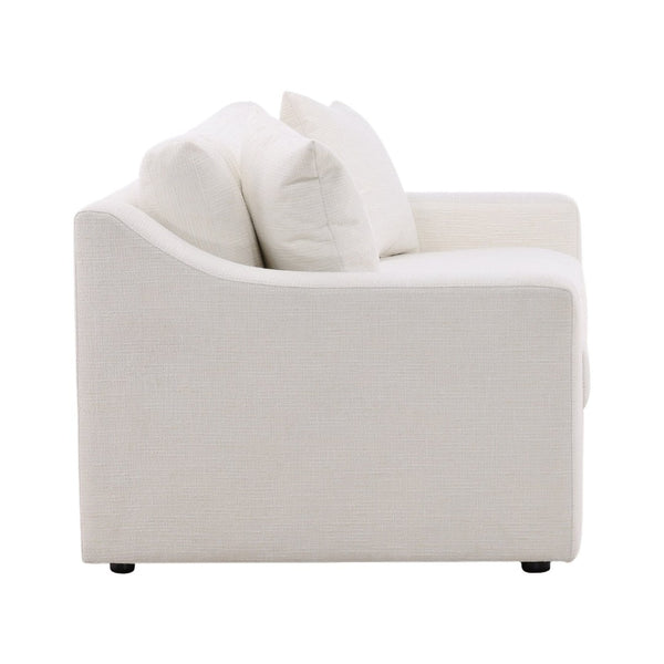 Karina Living Emma Sofa - Elegant Cream Upholstered Tweed Sofa with Comfort & Modern Design for Stylish Interiors Field Cream DOV39015-CREM
