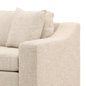 Karina Living Emma Sofa - Elegant Cream Upholstered Tweed Sofa with Comfort & Modern Design for Stylish Interiors Field Fawn DOV39015-FAWN