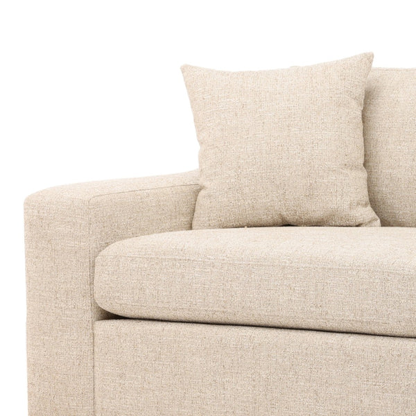 Karina Living Emma Sofa - Elegant Cream Upholstered Tweed Sofa with Comfort & Modern Design for Stylish Interiors Field Fawn DOV39015-FAWN