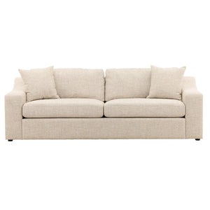 Karina Living Emma Sofa - Elegant Cream Upholstered Tweed Sofa with Comfort & Modern Design for Stylish Interiors Field Fawn DOV39015-FAWN