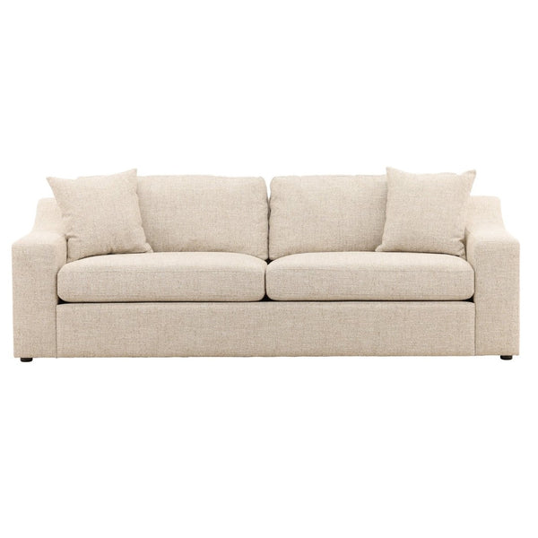 Karina Living Emma Sofa - Elegant Cream Upholstered Tweed Sofa with Comfort & Modern Design for Stylish Interiors Field Fawn DOV39015-FAWN