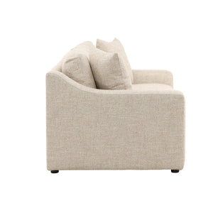 Karina Living Emma Sofa - Elegant Cream Upholstered Tweed Sofa with Comfort & Modern Design for Stylish Interiors Field Fawn DOV39015-FAWN