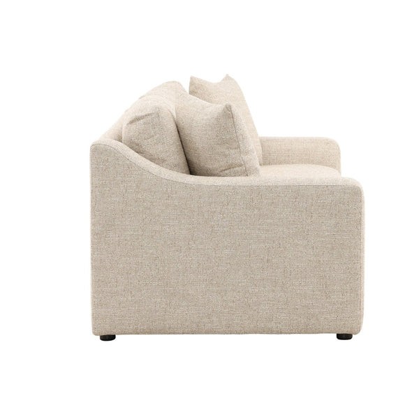 Karina Living Emma Sofa - Elegant Cream Upholstered Tweed Sofa with Comfort & Modern Design for Stylish Interiors Field Fawn DOV39015-FAWN