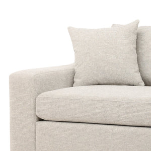 Karina Living Emma Sofa - Elegant Cream Upholstered Tweed Sofa with Comfort & Modern Design for Stylish Interiors Field Cloud DOV39015-GREY