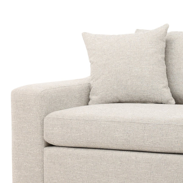 Karina Living Emma Sofa - Elegant Cream Upholstered Tweed Sofa with Comfort & Modern Design for Stylish Interiors Field Cloud DOV39015-GREY