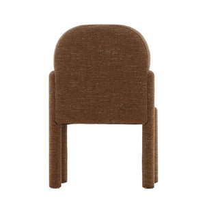 Karina Living Sans Dining Chair - Elegant Modern Tweed Upholstered Seat in Field Clay for Stylish Dining Spaces DOV39016-CLAY