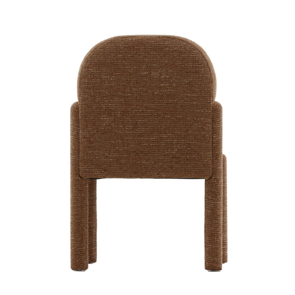 Karina Living Sans Dining Chair - Elegant Modern Tweed Upholstered Seat in Field Clay for Stylish Dining Spaces DOV39016-CLAY