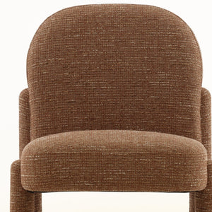 Karina Living Sans Dining Chair - Elegant Modern Tweed Upholstered Seat in Field Clay for Stylish Dining Spaces DOV39016-CLAY