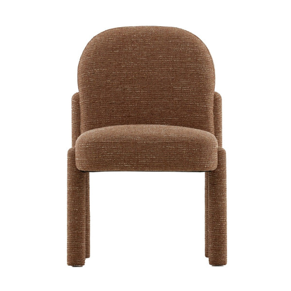 Karina Living Sans Dining Chair - Elegant Modern Tweed Upholstered Seat in Field Clay for Stylish Dining Spaces DOV39016-CLAY