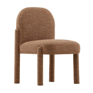 Karina Living Sans Dining Chair - Elegant Modern Tweed Upholstered Seat in Field Clay for Stylish Dining Spaces DOV39016-CLAY