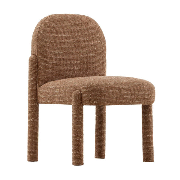 Karina Living Sans Dining Chair - Elegant Modern Tweed Upholstered Seat in Field Clay for Stylish Dining Spaces DOV39016-CLAY