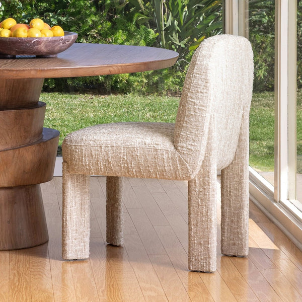 Karina Living Briella Dining Chair in Soft Napa Beige Boucle - Modern Comfort & Versatile Style for Any Space DOV39017-BEIG