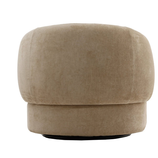 Karina Living Billie Swivel Chair in Sand - Plush Chenille Comfort, 360° Movement, Stylish Accent for Any Space DOV39024-SAND