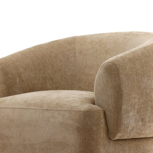 Karina Living Billie Swivel Chair in Sand - Plush Chenille Comfort, 360° Movement, Stylish Accent for Any Space DOV39024-SAND
