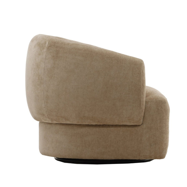 Karina Living Billie Swivel Chair in Sand - Plush Chenille Comfort, 360° Movement, Stylish Accent for Any Space DOV39024-SAND
