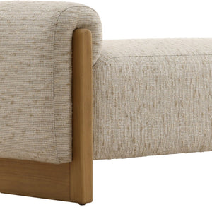 Karina Living Eliott Bench - Versatile Textured Upholstered Seating for Entryways, Bedrooms, and Living Rooms DOV39026-CREM